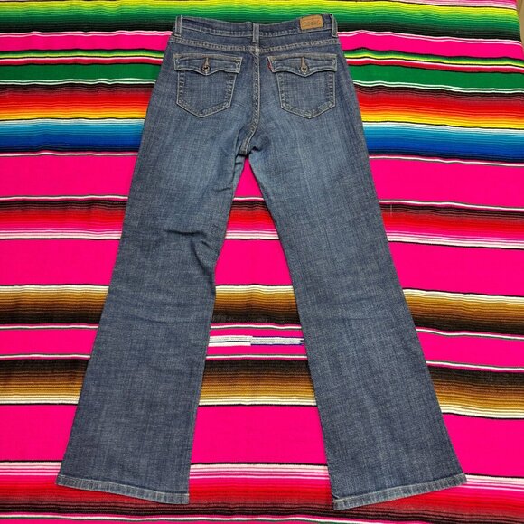 Levi's Jeans Women's Size 8 Short Perfectly Slimming Boot Cut 512 Flap Pockets - Picture 3 of 9